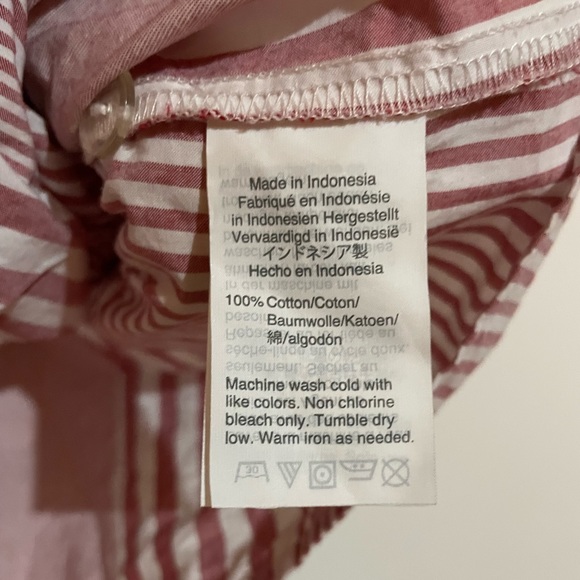 Madewell Red Stripe Wrap Top M - Picture 7 of 7